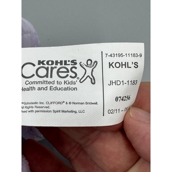 Kohls Cares Cleo Clifford & Friends Poodle Purple Dog Plush 12” Stuffed Animal - Picture 7 of 8